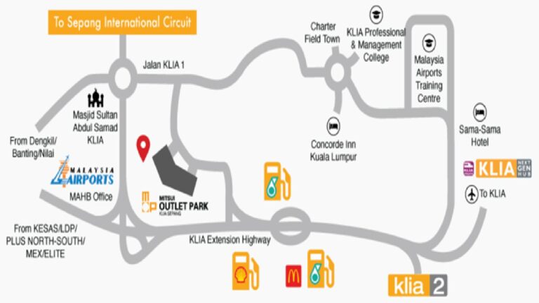 Mitsui Outlet Park KLIA Map