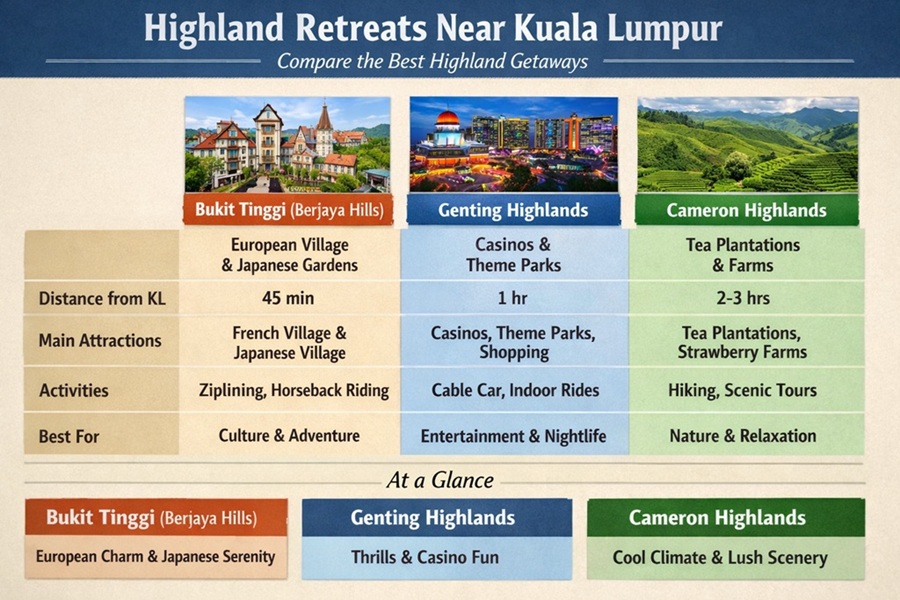 Highland Retreats near Kuala Lumpur
